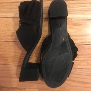 Black Suede OpenToe 2” Sandal